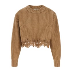 Cropped Lace Sweater