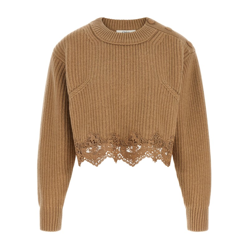 Cropped Lace Sweater