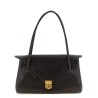 E/W leather shoulder bag