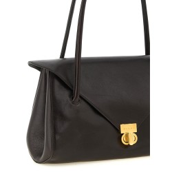 E/W leather shoulder bag