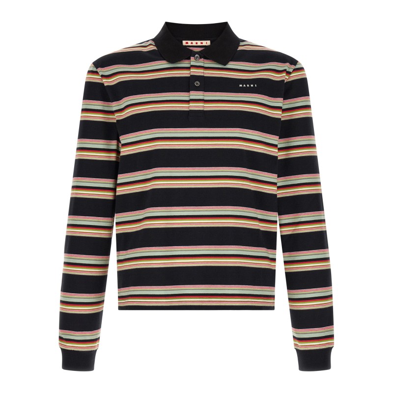 Striped polo shirt