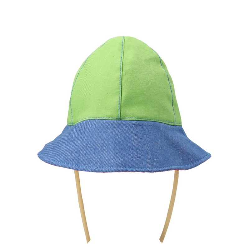 Multicolor denim bucket hat