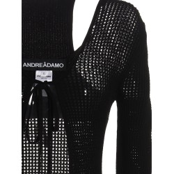 Openwork long cardigan