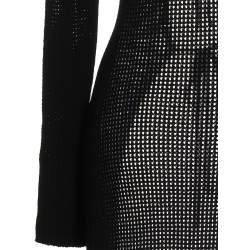 Openwork long cardigan