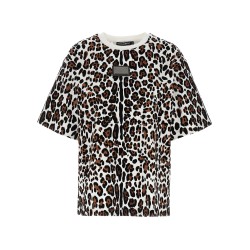 Animal print logo plaque T-shirt
