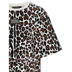 Animal print logo plaque T-shirt