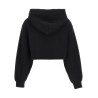 Logo embroidery cropped hoodie