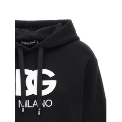 Logo embroidery cropped hoodie