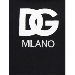 Logo embroidery cropped hoodie