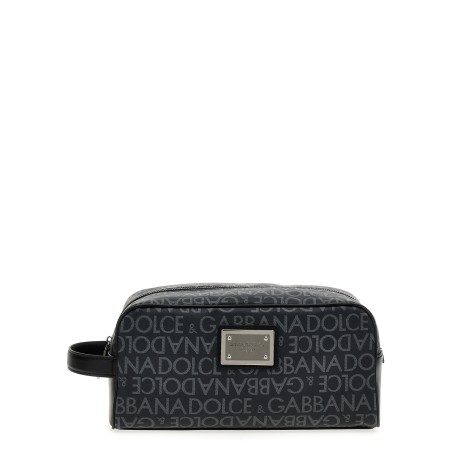 Leather toiletry bag