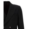 Check double-breasted blazer