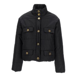 Logo button down jacket