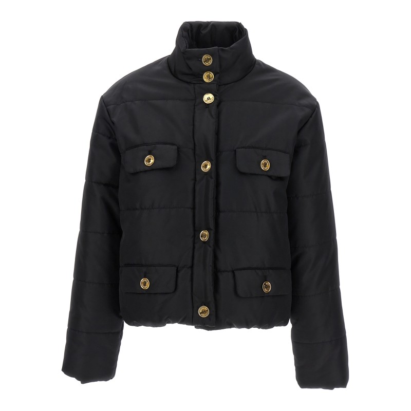 Logo button down jacket