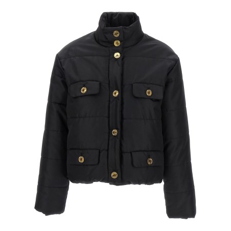 Logo button down jacket