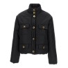 Logo button down jacket