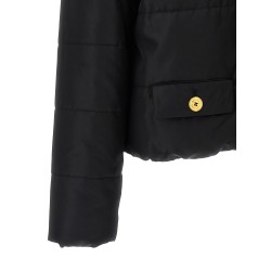Logo button down jacket
