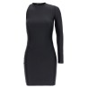Cut-out one shoulder dress