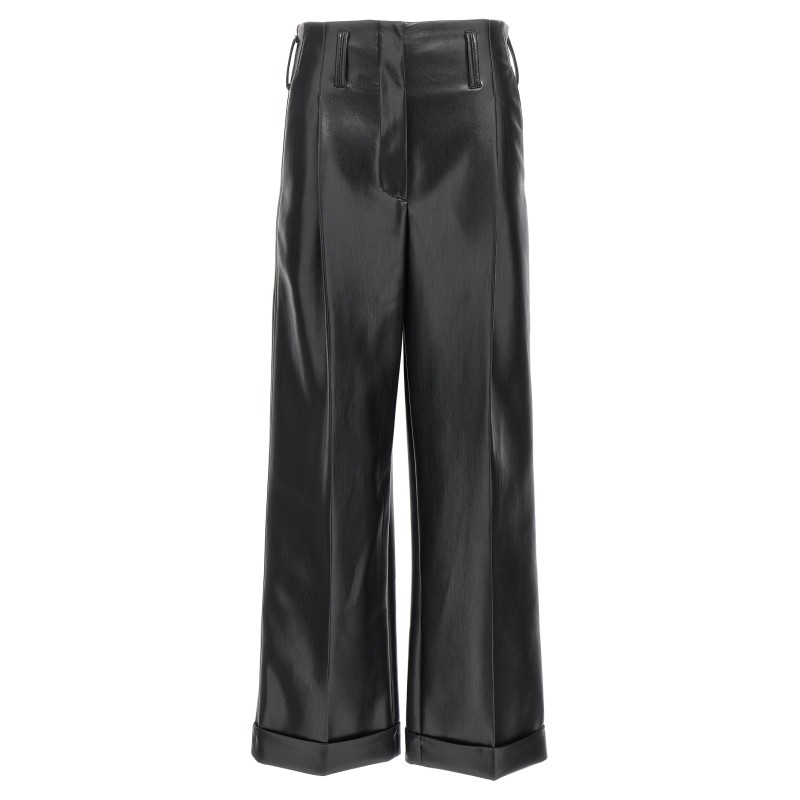 Faux leather trousers