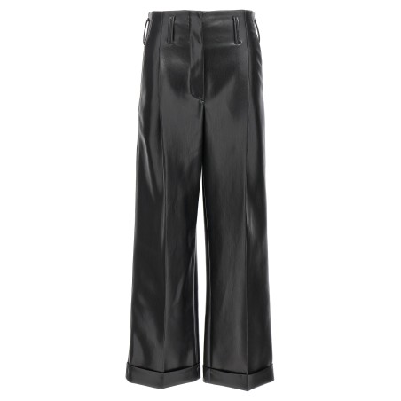 Faux leather trousers