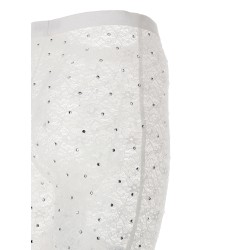 Rhinestone lace leggings