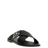 Logo leather sandals