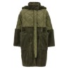'Nylon Diamond-Visone' long down jacket
