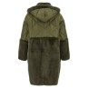 'Nylon Diamond-Visone' long down jacket