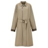 Long single-breasted trench coat