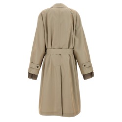 Long single-breasted trench coat