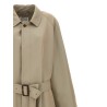 Long single-breasted trench coat