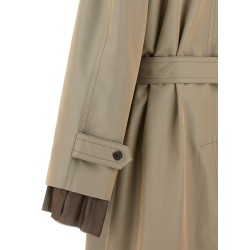 Long single-breasted trench coat