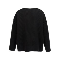 Geometric neckline sweater