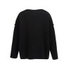 Geometric neckline sweater