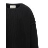 Geometric neckline sweater