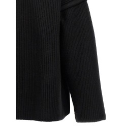 Geometric neckline sweater