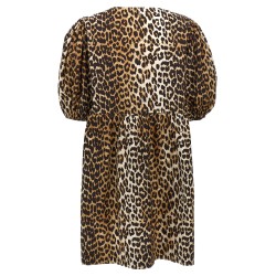 Leopard poplin dress