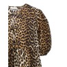 Leopard poplin dress