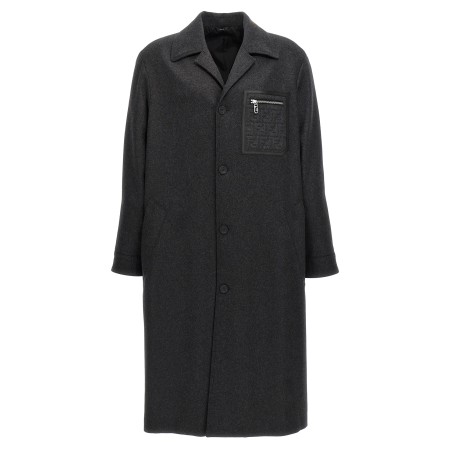 Single-breasted cashmere coat