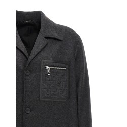 Single-breasted cashmere coat
