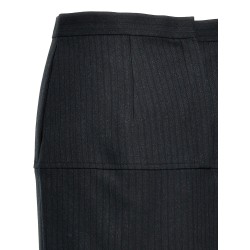 Pinstriped wool skirt