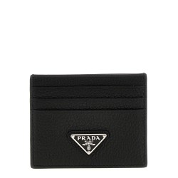 Logo leather cardholder