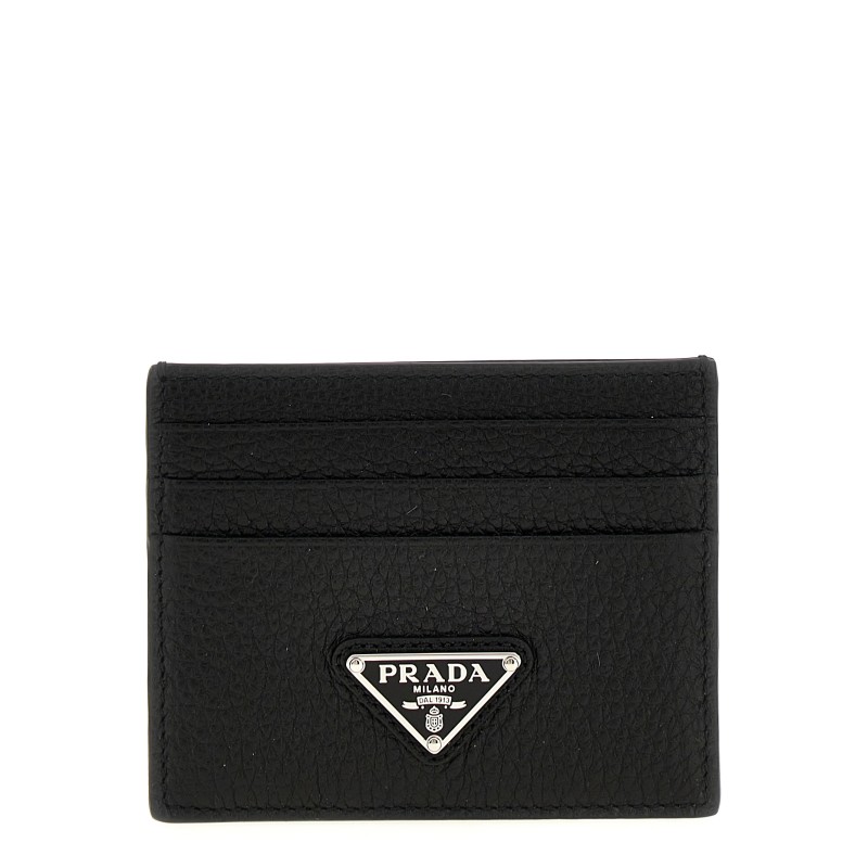 Logo leather cardholder