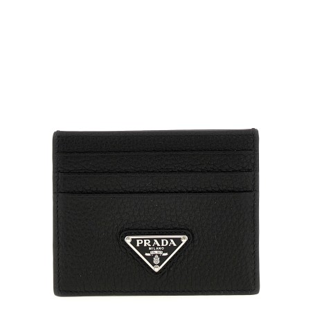 Logo leather cardholder