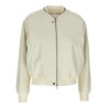 Leather bomber jacket