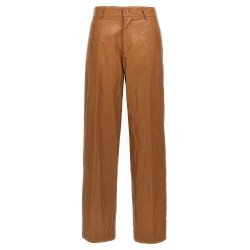 Leather-effect pants