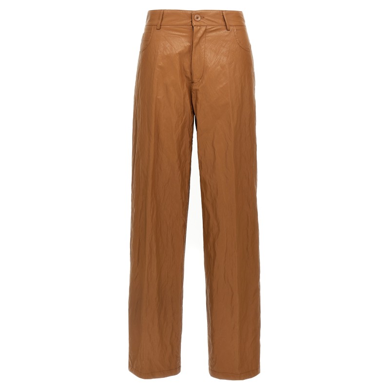 Leather-effect pants