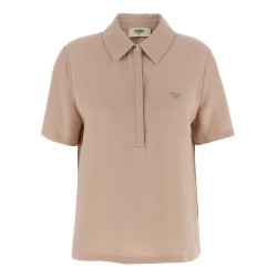 Silk polo shirt