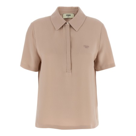 Silk polo shirt