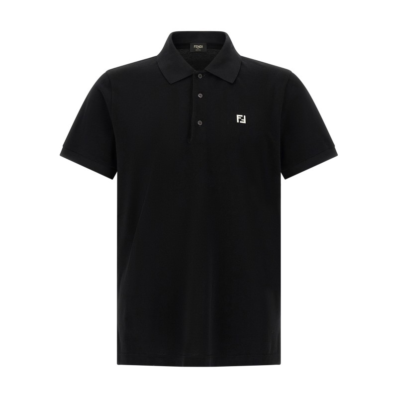 FF metallic logo polo shirt