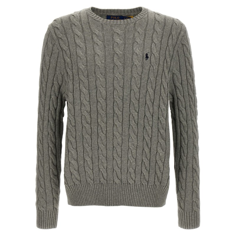 Cotton braided sweater